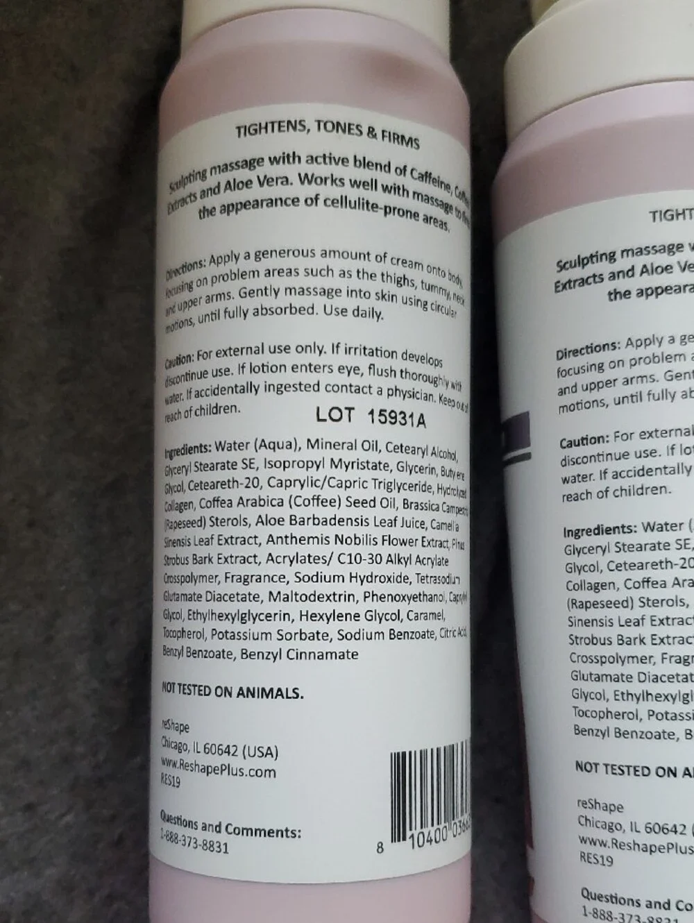 reSHAPE Sculpt & Contour Firming Cellulite Body Cream - 3 Pack